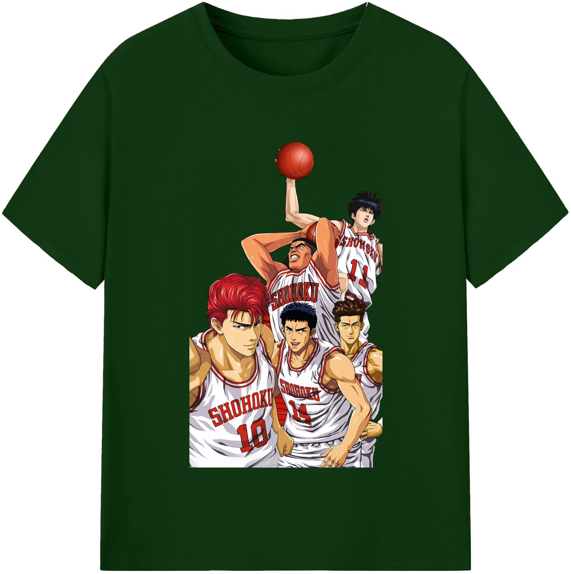 SLAM DUNK／スラムダンク 綿100％半袖Tシャツ（フロントプリント）